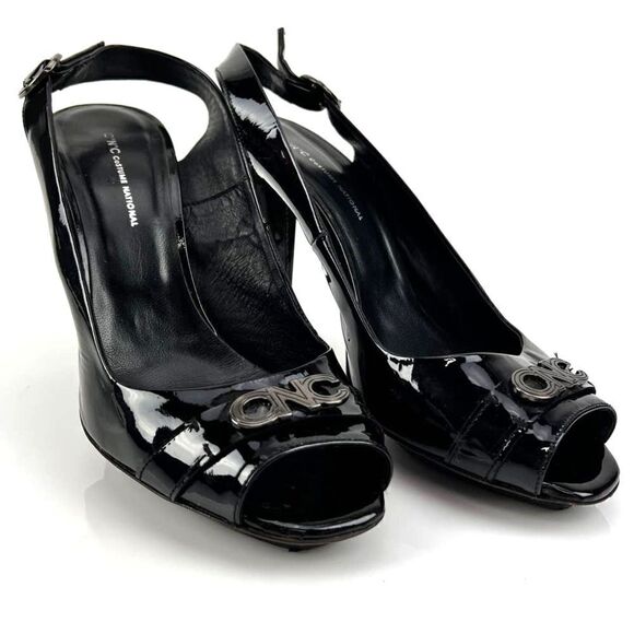 Pre-Loved C.N.C Costume National Women Black Heels Open Toe Sandals EU 39 - Picture 3 of 9